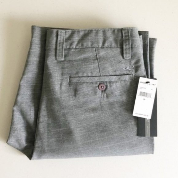 O’Neill Leer Gray Relaxed Flat Front Shorts Sz 30 - Picture 6 of 7